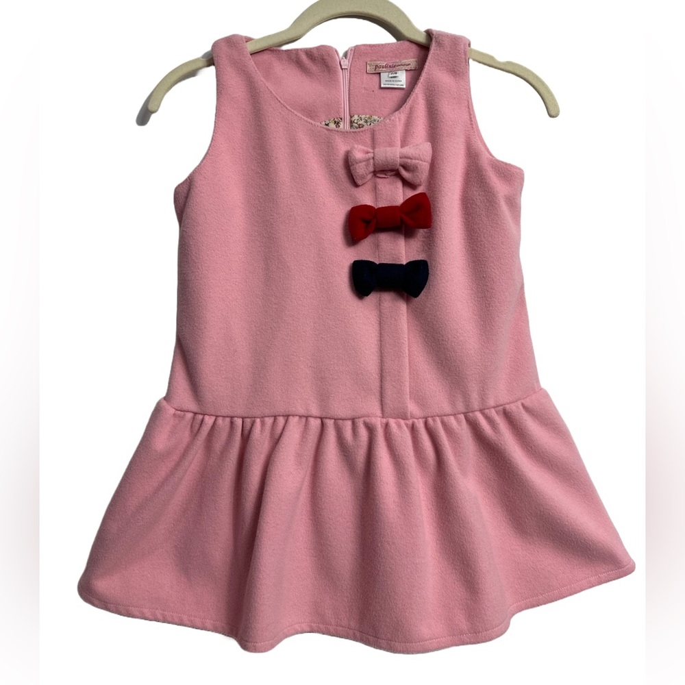 PAULINIE Fleece Peplum Winter Dress, SIZE 7/8‎